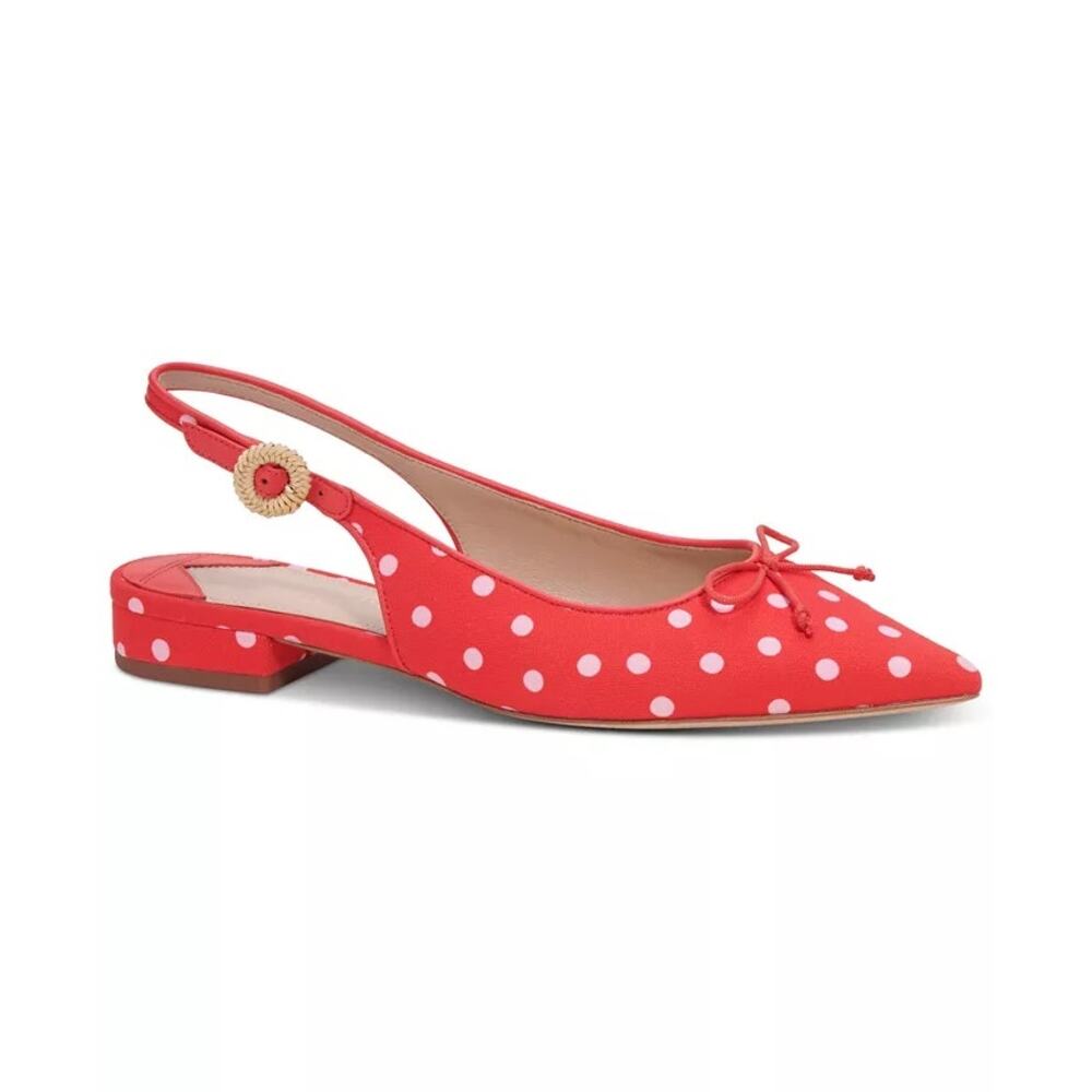 Preowned Kate Spade Veronica Slingback Pointed Toe Flats Ponderosa Red Sz: 6.5B